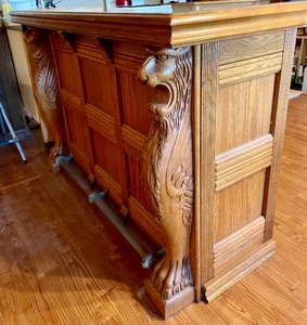 lot 50 image: Polaski Metal Top Wooden Bar