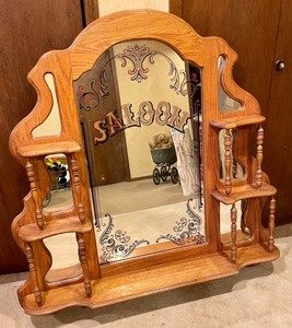 lot 54 image: Polaski Mirrored Saloon Shelf