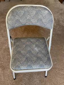 lot 107 image: Two Metal Folding Padded Chairs