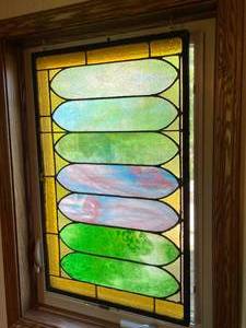 lot 119 image: Stained Glass Free Hanging Window Piece
