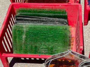 lot 145 image: 4 Bins Of Stained Glass Pieces
