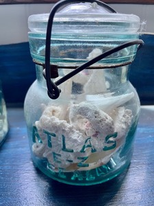 lot 91 image: Blue Ball Jars and Shells