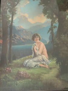 lot 153 image: Framed Vintage Print