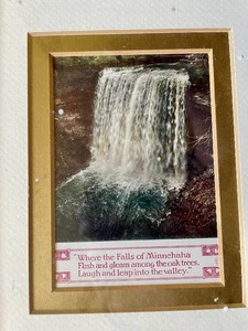 lot 160 image: 4 Framed Postcards including Minnehaha and Lake Harriet