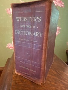 lot 213A image: Extra Large Vintage Websters Dictionary