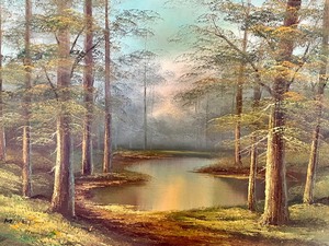 lot 242 image: Painting by Minet