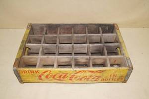 lot 180 image: Vintage Wood Coca-Cola Bottle Crate