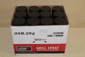 lot 167 image: Case of Weber Non-Stick Grill Spray