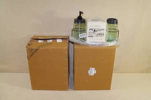 lot 154 image: 2 Mason Jar Bathroom Accessory Sets