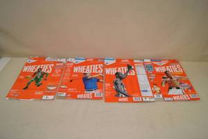 lot 47 image: 4 Wheaties Boxes - Ali, Irving, Spieth, Moses