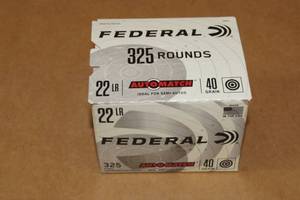 lot 37 image: 325 Federal AutoMatch .22 LR 40 Gr Ammo