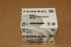 lot 38 image: 325 Federal AutoMatch .22 LR 40 Gr Ammo