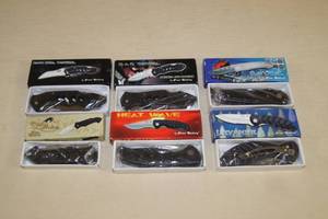 lot 21 image: 6 New Folding Pocket Knives