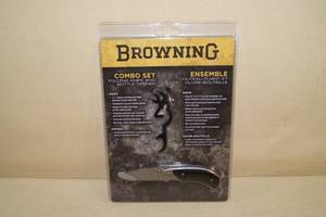 lot 8 image: Browning Folding Pocket Knife and Bottle Opener Set