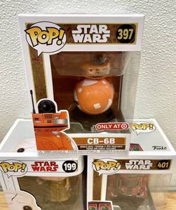 lot 88 image: Lot Of 3 Star Wars Funko POP Figures #397 #401 #199 