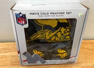 lot 126 image: NFL Minnesota Vikings Mens Scarf and Gloves Set