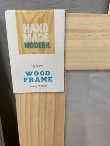 lot 135 image: Lot of 2 Wooden Paintable Picture Frames.  