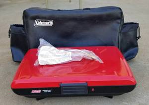 lot 102 image: Coleman Portable Table Top Grill Outdoor with Carrying Case