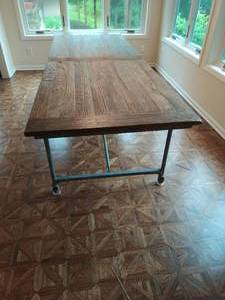 lot 1 image: Restoration Hardware Flatiron Table