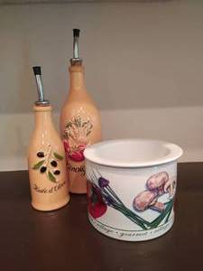 lot 106 image: Ceramic Bottles and Crock