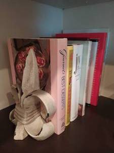 lot 113 image: Assorted Cookbooks and Bookend