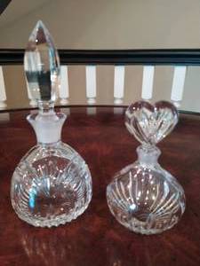 lot 42 image: Two Waterford Crystal Perfume Bottles