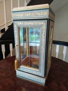lot 55 image: Mirror and Glass Display Cabinet with Marble Top