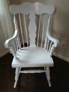 lot 80 image: White Rocking Chair