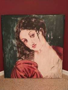 lot 157 image: Painted Portrait of Woman