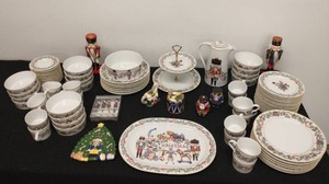 lot 250 image: Collection of Block Spal Christmas Dishes