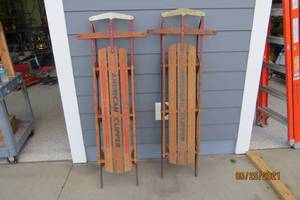 lot 54 image: Vintage Snow Sleds - large