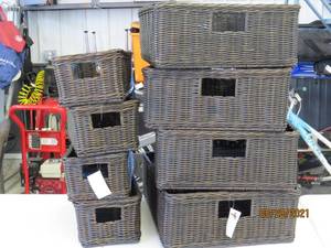 lot 187 image: Wicker Storage Bins