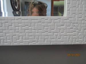 lot 219 image: White framed mirror