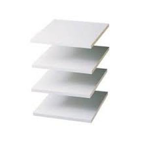 24 in. x 14 in. Classic White Wood Shelves (4-Pack) by Closet Evolution- set of 3 - open box not used - see pictures