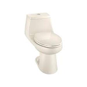 1-Piece 1.1 GPF1.6 GPF High Efficiency Dual Flush Elongated All-in-One Toilet in Biscuit by Glacier Bay- open box not used - see pictures