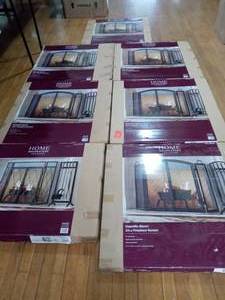 Radclife Manor 3-Panel 55 in. Fireplace Screen by Home Decorators Collection- set of 7 - open box not used - see pictures