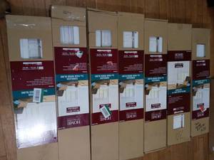 Mixed lot of White Cordless Room Darkening 2 in. Faux Wood Blind for Window -mixed sizes & conditions  by Home Decorators Collection- see pictures