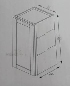 Courtland Shaker Assembled 12 in. x 30 in. x 12 in. Stock Wall Kitchen Cabinet in Polar White Finish by Hampton Bay- open box not used