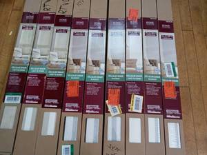Mixed lot of Shadow White Cordless Blackout Cellular Shade by Home Decorators Collection- mixed sizes & conditions- see pictures