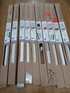 Cut-to-Size Cordless Blackout Fabric Roller Shade by StyleWell- set of 10 - open box not used - see pcitures