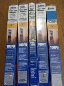 100PD Series 72 in. Pocket Door Track and Hardware Set by Johnson Hardware- set of 4 - open box not used - see pictures
