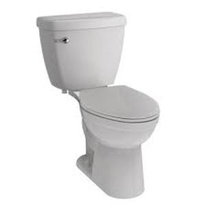 Foundations 2-piece 1.28 GPF Single Flush Elongated Toilet in White by Delta- open box not used - see pictures