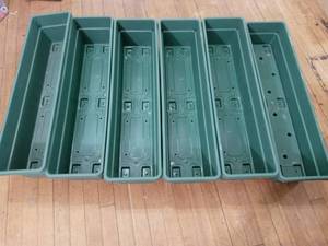 Window Box, Slate Green, Polyresin- set of 6 - see pictures