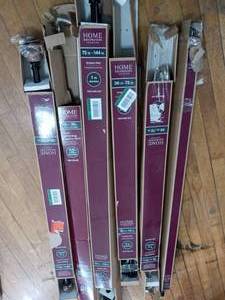 Single Curtain Rod Kit in Oil Rubbed Bronze by Home Decorators Collection- mixed conditions -see pictures