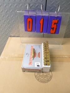 lot 15 image: 348 Winchester ammo. As shown
