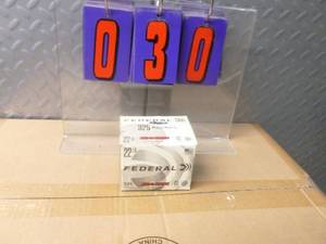 lot 30 image: Box of 325 Federal 22 ammo