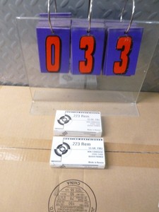 lot 33 image: 2 boxes of 223 ammo. 40 in total. As shown.