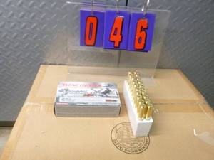 lot 46 image: Box of 270 Winchester ammo. As shown.