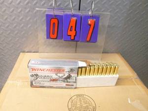 lot 47 image: Box of 270 Winchester ammo. As shown.
