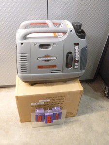 lot 61 image: Briggs & Stratton p2200 gas generator. 2019 model. Approx. 2 hours of use. Consignor cant get it started after sitting for a year or so. As shown.